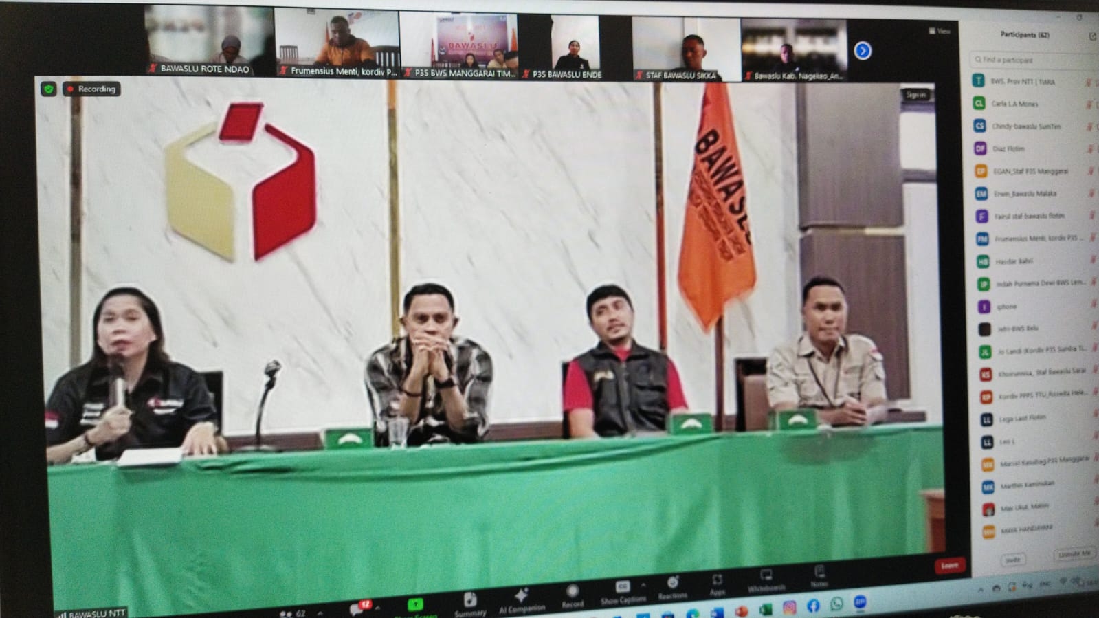 Foto Rapat Teknis Penerimaan Laporan dan Kajian Awal Dugaan Pelanggaran