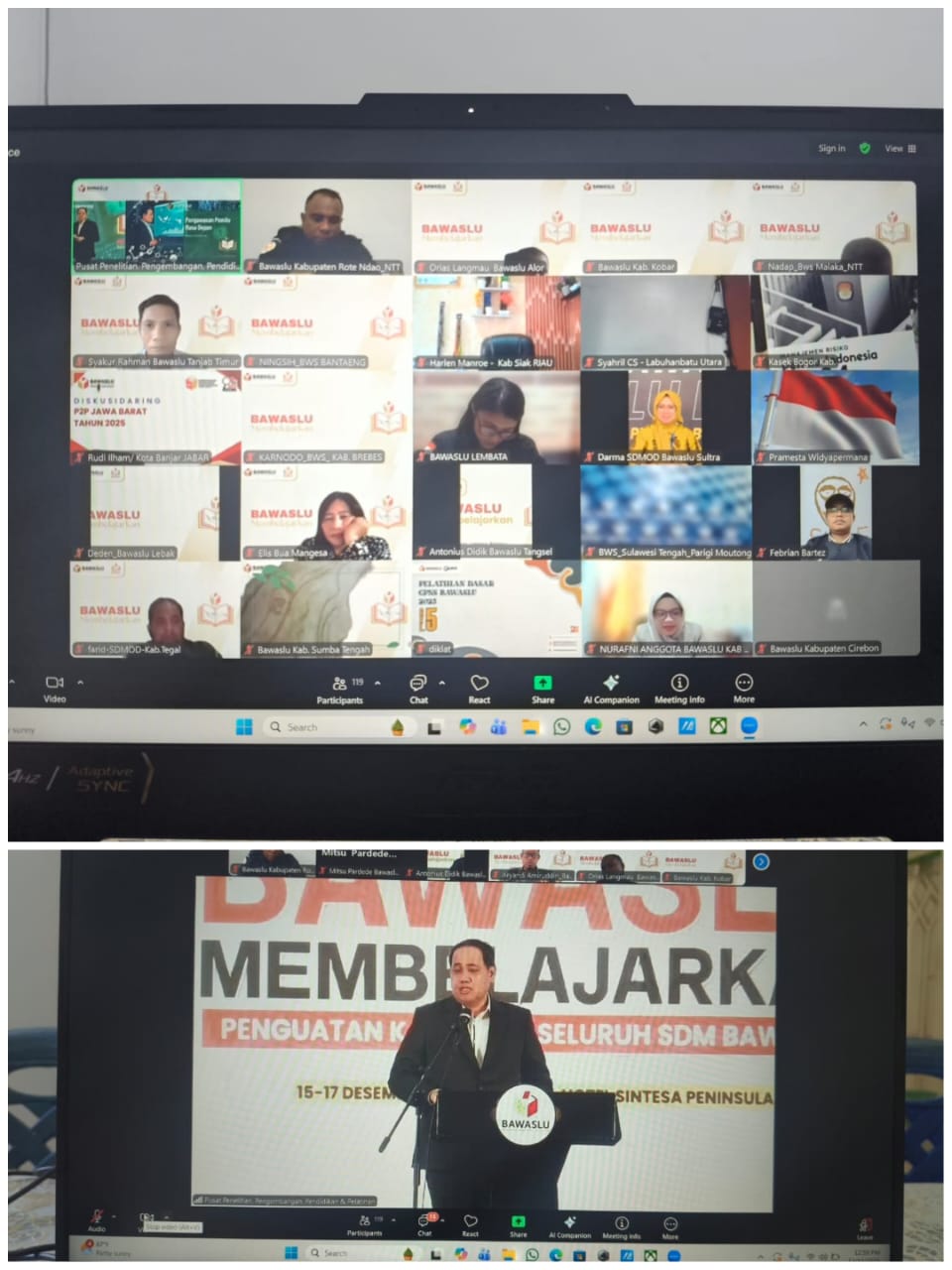 Foto kegiatan Bawaslu Membelajarkan Secara Zoom