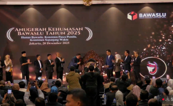 Foto acara Humas Award 2025 secara daring